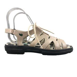 Golfstream Shoes Women's Size 6M Strappy Tan Leather Open Toe Spikeless Sandals